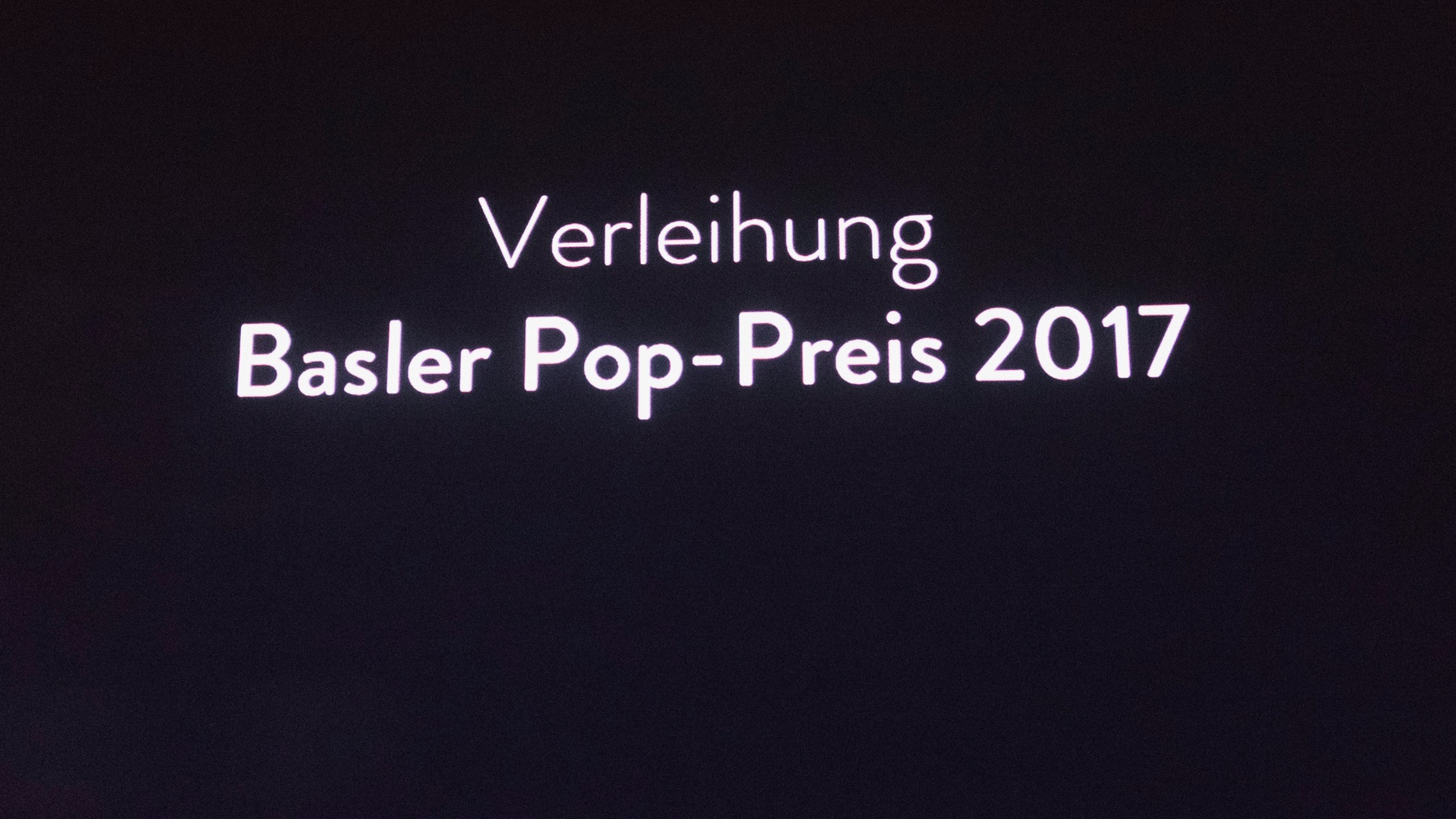Verleihung Basler Pop-Preis © Gaspard Weissheimer 2017