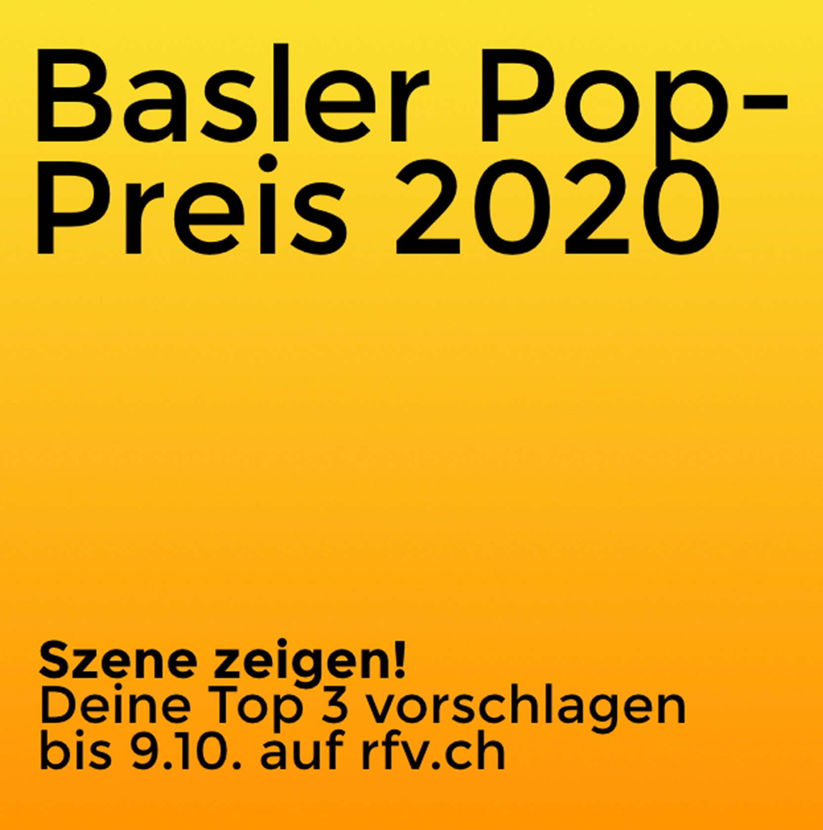 Basler Pop-Preis Vorschläge
