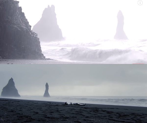 Die gleichen Felsen für zwei Musikvideos