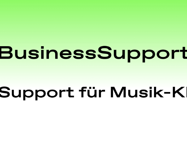 BusinessSupport - 4x Support für Musik-KMU