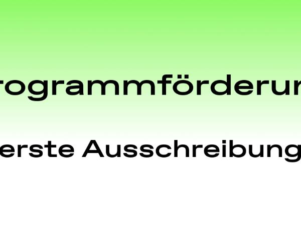 Programmförderung - Bewerben bis 31. Mai