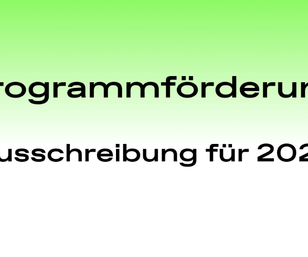 Programmförderung 2027 - Bewerben bis 29. Juni 2026