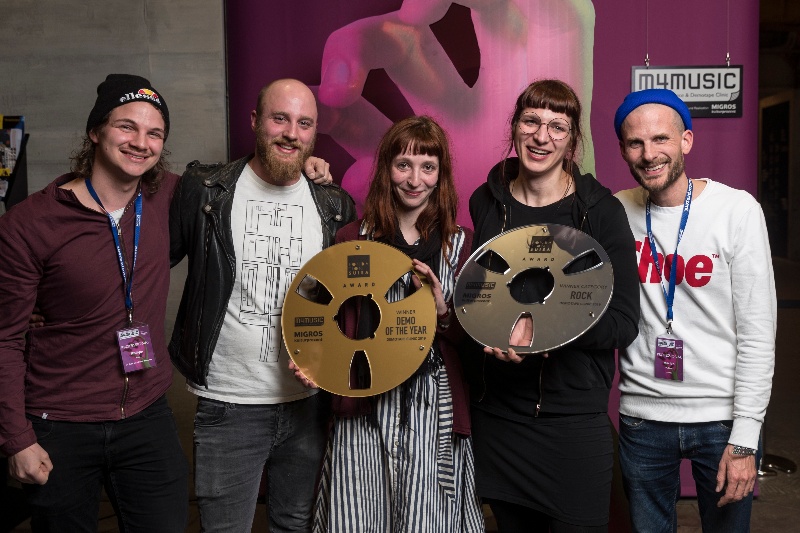 Asbest gewinnen das «Demo Of The Year 2019» und die Kategorie Rock an der Demotape Clinic am m4music in Zürich © 2019 m4music